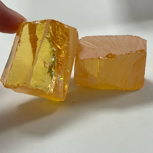 พลอยสังเคราะห์เซอร์โคเนียสีเหลืองมอดไม่เจียระไนสำหรับตัดอัญมณีหินหยาบ - Product Image 3