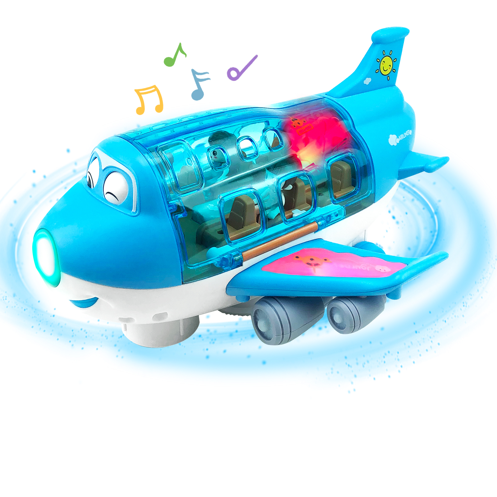 Avión De Juguete Con Música, Luces Eléctricas Para Niños, Pu | Meses