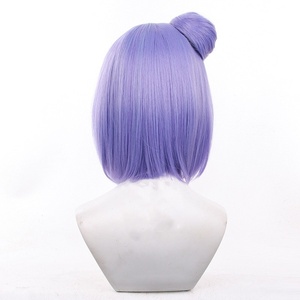Venta al por mayor Konan peluca Cosplay 35cm <span class=keywords><strong>corto</strong></span> <span class=keywords><strong>violeta</strong></span> N aruto Anime Peluca sintético resistente al calor pelo Cosplay peluca con una cola de caballo - Product Image 5