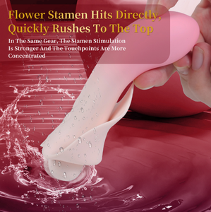 Leistungsstarker Handgehaltener Elektrischer Silikon-Blumen-Massagevibrator Mini <span class=keywords><strong>AV</strong></span>-Massagegerät Stimulator-Stab Erotikspielzeug Rückenmassage - Product Image 3