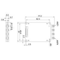 Módulo Lector RFID UHF de 4 Puertos 33dbm RS232 RS485 con Chip Impinj E710 para Lector de Tarjetas Inteligentes