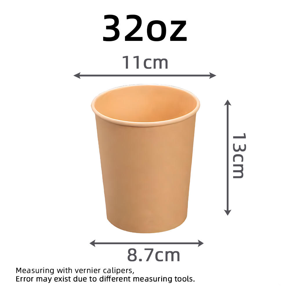 950ml/32oz Eco-Friendly Food Grade Disposable Paper Plates & Bowls for Pizza Snack Salad Takeaway Containers Food Packaging