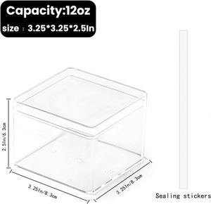 Caja de Plástico Transparente Popular para Postres Tiramisú con Tapa, Contenedor de Plástico para Pasteles y Galletas - Product Image 3