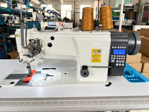 Heavy Duty DS- 4420-D Double Needle Flatbed Machine with Triple Feed Leather <b>Sewing</b> Machine Industrial Auto Thread Cut - Product Image 2