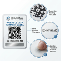 Autocollants personnalisés avec code QR holographique, papier adhésif résistant aux UV, imperméables, numéros de série variables, système de paiement, système de récompenses pour les épiceries
