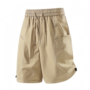 Shorts de travail pour hommes, dernière collection été, coupe slim, poches à rabat, style décontracté et sportif - Product Image 3