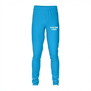 Custom <b>Light</b> Blue Regular Fit <b>Trouser</b> Pant Cotton Terry Sportswear Sizes XS-3XL - Product Image 1