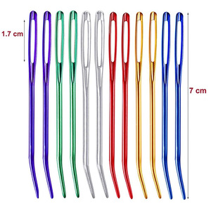 Aiguilles à coudre à la main usage domestique en <span class=keywords><strong>cuir</strong></span> émoussé tricot <span class=keywords><strong>aiguille</strong></span> à tapisserie incurvée <span class=keywords><strong>pour</strong></span> Crochet 2 pièces par sac - Product Image 2