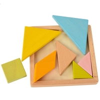 Challenge IQ Jouet Éducatif Jeux de Voyage Puzzle Magnétique Livre de Puzzle Tangram en Bois
