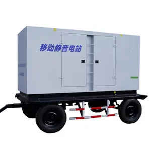 120KW/150KVA power movable soundproof trailer electric diesel generator silent diesel generator set