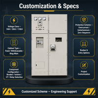 Armoire de commande haute tension personnalisable avec isolation et double protection, moniteur de contrôle de tension nominale 110 kV/10 kV pour applications électriques