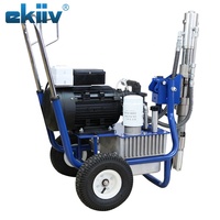 EKIIV 220V/240V/50Hz 4000W 22Mpa Teknologi Jerman Alat Semprot Cat Airless Tugas Berat 12LPM Alat Semprot Plester Dinding Kering Airless