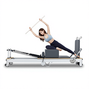 <span class=keywords><strong>Lit</strong></span> de démarrage pliable en aluminium MJD W40 - Durable et portable, utilisation en studio de Pilates, emballage en boîte en bois, garantie de 5 ans - Product Image 1