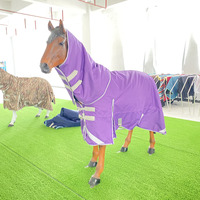 Ventes en gros de couvertures d'écurie pour chevaux imperméables d'hiver 1200d, logo personnalisé