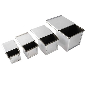 Moule <span class=keywords><strong>à</strong></span> pain facile <span class=keywords><strong>à</strong></span> nettoyer accessoires pour la maison <span class=keywords><strong>avec</strong></span> <span class=keywords><strong>couvercle</strong></span> en alliage d'aluminium revêtement de cuisson carré antiadhésif Mini outil cuisine Toast Box - Product Image 1