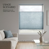Tissu pour stores alvéolaires non tissé Spunlace semi-occultant imperméable bleu clair 25 mm sur mesure