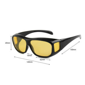 ユニセックスナイトドライビンググラスカードライバーグラスイエローレンズナイトビジョンゴーグルサングラスナイトビジョングラス - Product Image 3