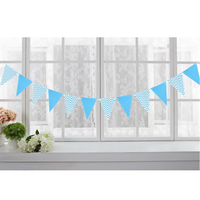 Lot de 12 guirlandes triangulaires en papier doré style INS, 13x18cm, pour mariage