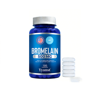 Cápsulas de bromelina de marca privada de alta calidad que ayudan a reducir el dolor muscular, favorecen la digestión y alivian la respuesta inflamatoria. - Product Image 1
