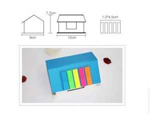 Trendy 2025 House Shaped Paper Brick Multi-color PET Convenience Sticky Notes Folder for Personalized Daily <b>Study</b>/work Use Gift - Product Image 4
