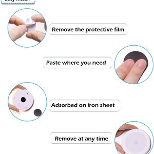 Luz Nocturna LED Redonda de 6 LED, Adhesiva, Inalámbrica, con Sensor de Movimiento, Funciona con Batería, para Gabinetes - Product Image 5