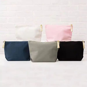 Promotional Custom Logo Print Washable Zipper Makeup Pouch Cotton Canvas Reusable <strong>Make</strong> <strong>up</strong> Cosmetic Bags With Personal Logo - Product Image 1