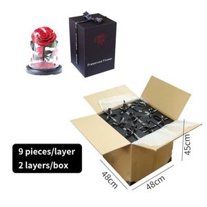 Rosa Eterna Roja al por Mayor, 1 o 3 Piezas, Rosa Seca Preservada de Lujo en Cúpula de Cristal - Product Image 3