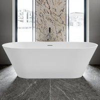 Baignoire autoportante moderne en acrylique avec drain – Vente directe fabricant – Design tendance pour salle de bain – DM908-1500T CE/CUPC