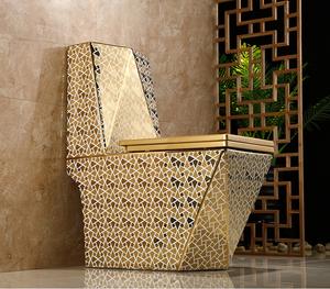 衛生陶器ゴールデンカラーセラミックドラゴン便器シートゴールドWc便器セット - Product Image 5