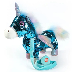 Giocattoli da ballo interattivi personalizzati per bambini in morbido <span class=keywords><strong>peluche</strong></span> realistico canto <span class=keywords><strong>unicorno</strong></span> giocattoli da passeggio per bambini - Product Image 5