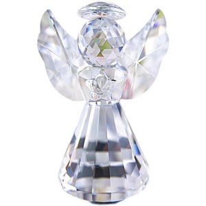Wholesale Cartoon Crystal Angel Figurines Gift Custom Glass Mini Guardian Angel Character Home Decor Luxury Crystal Figurine