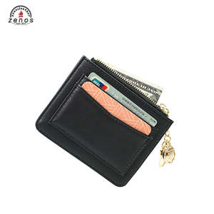 Zenos Fashion Nappa PU Leather <b>RFID</b> <b>Blocking</b> Business Card Holder <b>Wallet</b> Keychain Solid Pattern Customizable Credit Card Holder - Product Image 6