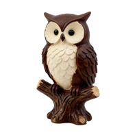 Eule auf Ast Figur, Maßgefertigte Figurine Statue Skulptur, Tischdekoration, Naturakzent, Ideales Geschenk für Vogel- und Tierliebhaber