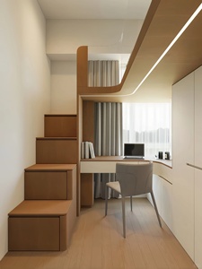 Cama Alta de Madera Personalizada con Escritorio, Armario, Escaleras y Estantería para Adultos y Adolescentes, Ideal para Campus, Escuelas, Hostales o Apartamentos - Product Image 4
