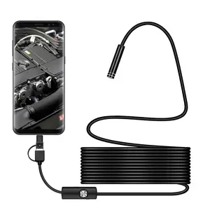 Nội Soi Máy Ảnh Borescope Kiểm Tra Camera Cho Điện Thoại Android 7 Mét Ống Kính 480P 5M Dây Linh Hoạt Mini Video Công Nghiệp Nội Soi