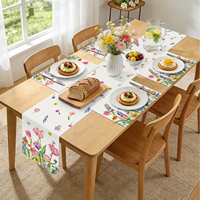 Ensemble de sets de table à fleurs printanières tulipes, 4 pièces, 12x18 pouces, sets de table pour table à manger, sets de table lavables, décoration pour hôtel, maison, fête