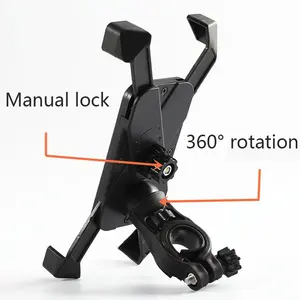360 degree universal Cell Phone stand flexible mobile clip mount quickly lock bike phone holder for bicycle motorcycle
