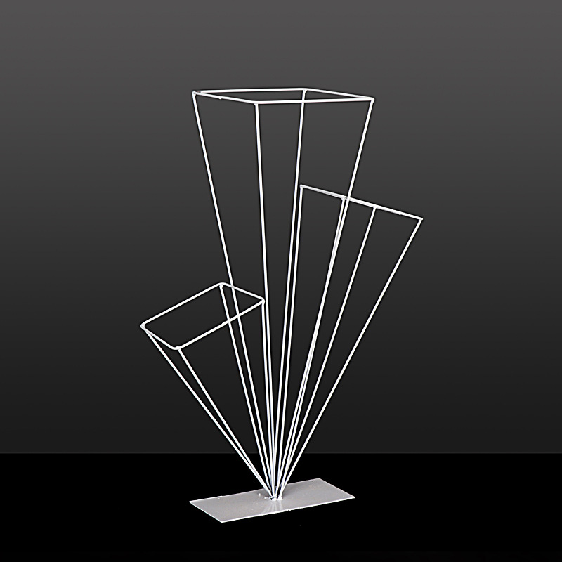 Wedding Props Iron Flower Arrangement Hollow Main Table Flower Centerpieces For Wedding Decoration