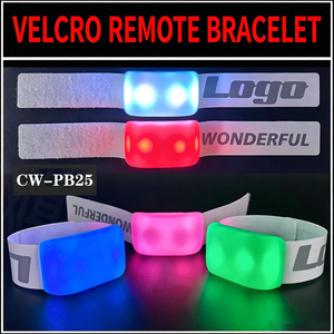Bracelet <span class=keywords><strong>LED</strong></span> ABS Magic Strap avec logo personnalisé, télécommande <span class=keywords><strong>sans</strong></span> <span class=keywords><strong>fil</strong></span> DMX, 15 couleurs lumineuses, portable, thème ROMANCE, concerts, cadeaux - Product Image 1