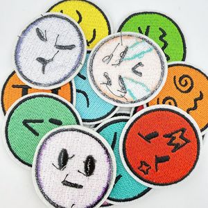 Parche Termoadhesivo con Lindas Caricaturas Bordadas de Expresiones de Emociones: Alegría, Ira, <span class=keywords><strong>Tristeza</strong></span> y Felicidad para Decoración de Ropa y Bolsas - Product Image 2