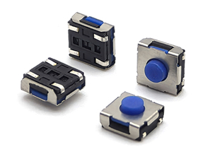 TACT SWITCH DIN 6,2*6,2mm H3.5mm Nylon Latón PCB Botón azul 4P - Product Image 2