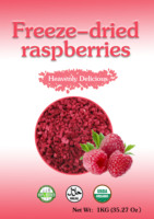Framboises lyophilisées en vrac, saveur douce, vente en gros, sans additifs, fruits séchés, framboises séchées