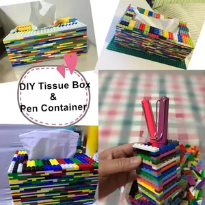 Set di mattoncini fai da te per bambini 250g fondotinta in stile particella mista in mattoncini piccolo pacchetto di accessori in plastica giocattolo - Product Image 3