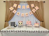 Bannière Joyeux Anniversaire DIY 16x20cm Rose Poudré – Décorations de Fête, Guirlande, Décoration Murale pour Chambre d'Enfant, Femme et Fille