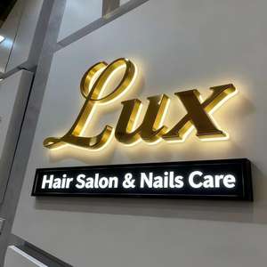 Enseigne personnalisée pour magasin, intérieur/extérieur, lettres 3D en métal, enseigne de salon de manucure, logo mural LED, enseigne 3D pour décoration de magasin - Product Image 2