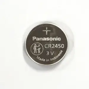 인도네시아에서 만든 원본과 정품 3v Li-MnO2 PANASONIC 버튼 셀 배터리 CR2450 차량 키 산업 설치