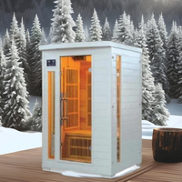Salle de sauna en bois Sona avec puissance de vapeur sèche de 3kW Matériau principal en bois massif de pin et d'épicéa