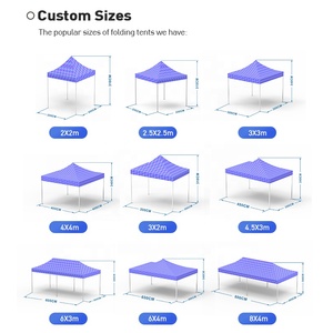 Carpas de exposición de aluminio <span class=keywords><strong>3X3</strong></span> Carpa Gazebo Toldos al aire libre Pop Up Gazebos Gazibo Carpas de exposición impermeables - Product Image 6