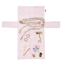 Kit perlengkapan jahit tenun tangan Set tas selempang dan dompet koin jaring plastik berbentuk rusa tidak terlihat