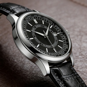 Reloj de Negocios de Lujo para Hombre, con Correa de Cuero y Calendario, Reloj de Cuarzo para Hombre - Product Image 2